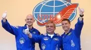 Russian, German and US astronauts dock with ISS