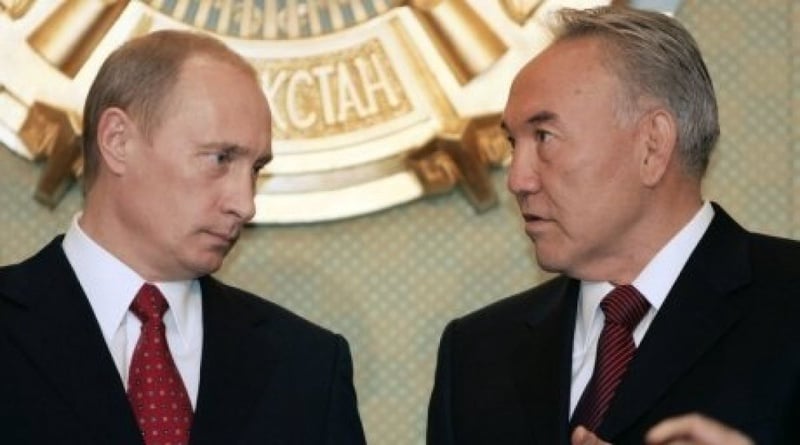 Russian President Vladimir Putin and the President of Kazkahstan Nursultan Nazarbayev. ©Reuters