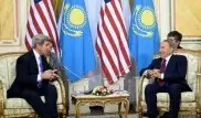 President Nursultan Nazarbayev meets US Secretary of State John Kerry in Astana