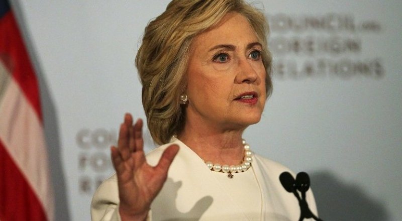 Former Secretary of State Hillary Clinton gives a speech on her approach to defeating the Islamic State terrorist networkÊin Syria, Iraq and across the Middle East at the Council on Foreign Relations.