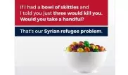 Trump son compares Syrian refugees to poisoned candies