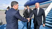 Azerbaijan President arrives in Kazakhstan