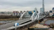 Construction of the cable-stayed LRT bridge completed in Astana