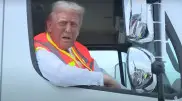 Trump rode a garbage truck in response to Biden's words