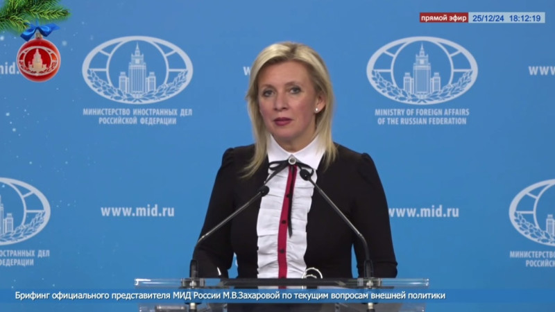 Russian Foreign Ministry spokeswoman Maria Zakharova. Frame from video. t.me/MariaVladimirovnaZakharova