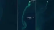 NASA satellites captured a “ghost“ island in the Caspian Sea