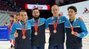 Kazakhstan short track team wins bronze at World Cup stage