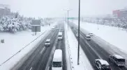 Traffic was closed in three regions due to bad weather