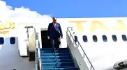 Emomali Rahmon arrives in Astana