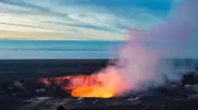 Man tried to film volcanic eruption but fell off cliff and survived