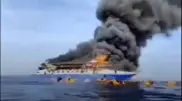 Ferry with 280 passengers catches fire in Indonesia