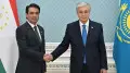 President of Kazakhstan meets Rustam Emomali