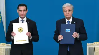 Kazakhstan and Turkmenistan sign 11 documents