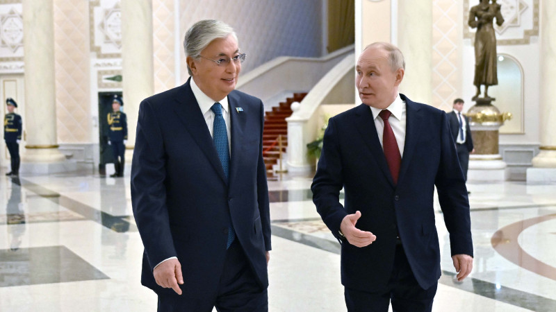 Kassym-Jomart Tokayev and Vladimir Putin. Photo by the Akorda press service