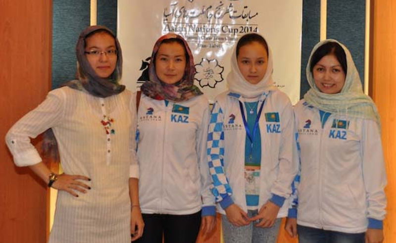 Қазақстан құрамасы (қыздар). Фото: an2014.ircf.ir