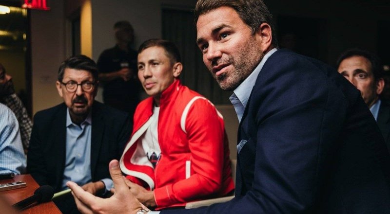 Геннадий Головкин мен Эдди Хирн. Фото: DAZN