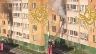 Нұр-Сұлтанда карантин жарияланған көпқабатты үйдің балконынан өрт шықты