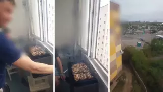Павлодарда балконда кәуап пісірген ер адам ұсталды