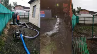 Алматыда нөсер салдарынан аулаларды су басты