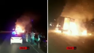 Алматы - Қордай тасжолында Toyota Land Cruiser мен жүк көлігі жол апатына ұшырады