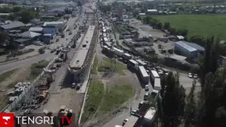 "Алтын Орда" базарында бірнеше шақырымға созылған кептеліс видеоға түсірілді