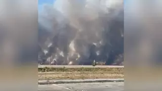 Ақтөбе облысында өртенген даланың видеосы жарияланды
