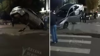 Нұр-Сұлтанда көлік бағдаршамға соғылды