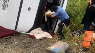 Түркістан облысында автобус аударылып, 21 адам зардап шекті