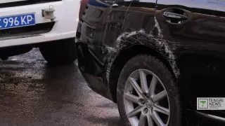 Қостанайда 4 көлік жол апатына ұшыраған сәттің видеосы жарияланды