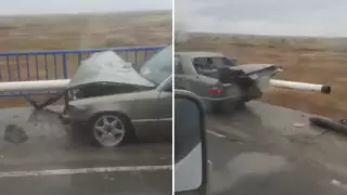 Нұр-Сұлтанда тасжолда темір көлікті тесіп өте шыққан