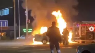 Алматыда құтқарушылар көлік жарылысының алдын алды