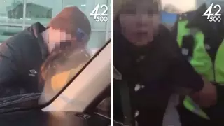 Нұр-Сұлтанда көлік капотында сүйісіп тұрған жастар полицияға жеткізілді