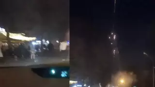 Алматыда белгісіз біреулер кафе алдында салют атқан