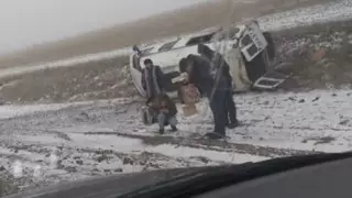 Павлодар облысында жолаушылар отырған "Газель" аударылды