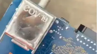 5G-таратқыштағы COV-19 жазуы түсірілген видео жарияланды