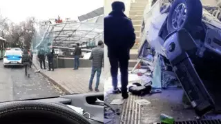 Алматыда көлік жерасты өткеліне құлады: салонда болған балалардың жағдайы айтылды