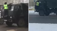 Нұр-Сұлтанда Камаз жүргізушісі полицейді кабинасына мінгестіріп қашпақ болған