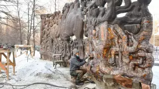 Алматыда "Түйелер" панносы қалпына келтіріліп жатыр