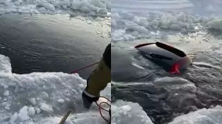 Қарағандыда көлік суға батып кетті. Желіде видео тарады