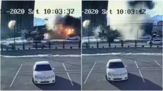 Бішкекте жойқын жарылыс видеоға түсіп қалған