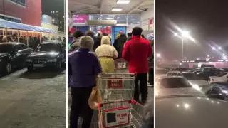 "Кезектегі орнымды сатамын". Желіде дүкендердегі қарбаластың видеосы талқыланып жатыр