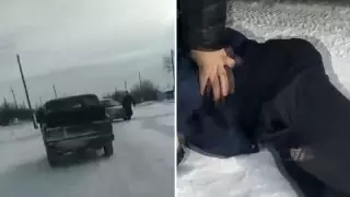 Полицейлер көлік ұрлаушыларды қуған сәт видеоға түсірілді