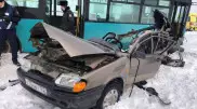 Қарағандыда автокөлік пен автобус соқтығысты: бір адам қаза тапты