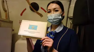 Президенттің құттықтау хаты 10 мың метр биікте табысталды