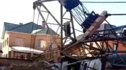 Павлодарда кран құлап, 30 үй жарықсыз қалды