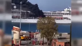 Грекия жағалауындағы круиз кемеден өрт шықты