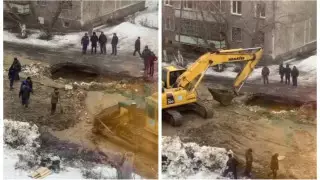 Петропавлда көше ортасында тасжол опырылды