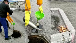 Қостанайда нөсер канализациясындағы жанатын су Қазнетті таңғалдырды