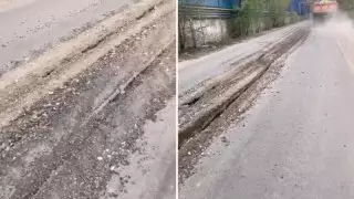 "Құбырды ұмытып кеткен": Алматыда жаңа тасжол бұзылып жатыр