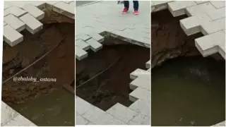 Нұр-Сұлтан тұрғындары опырылған жаяу жүргіншілер жолына шағымданды